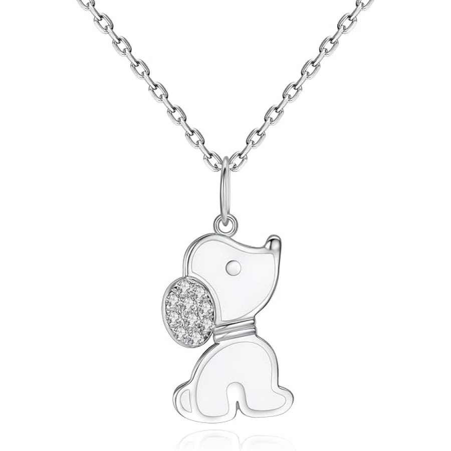 VIKI LYNN Dog Necklace 925 Sterling Silver Puppy Beagle for Dog Lovers