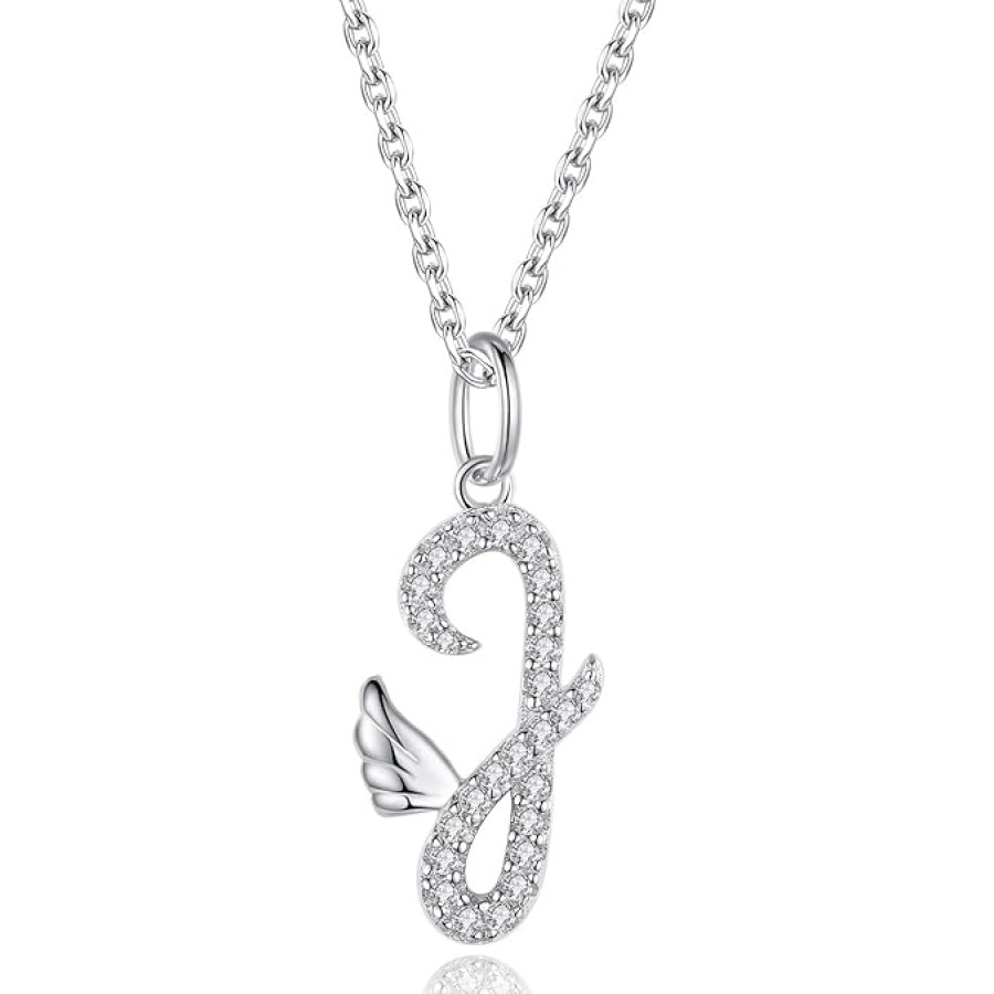 VIKI LYNN Initial Letter Pendant Necklace Cubic Zirconia 26 Capital Personlized Necklace Jewelry for Wome