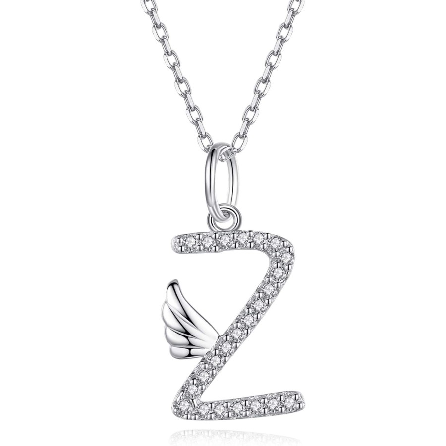 VIKI LYNN Initial Letter Pendant Necklace Cubic Zirconia 26 Capital Personlized Necklace Jewelry for Wome