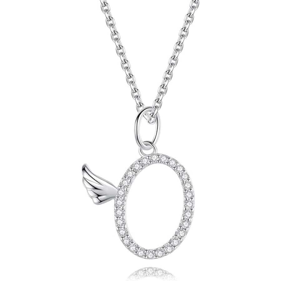 VIKI LYNN Initial Letter Pendant Necklace Cubic Zirconia 26 Capital Personlized Necklace Jewelry for Wome