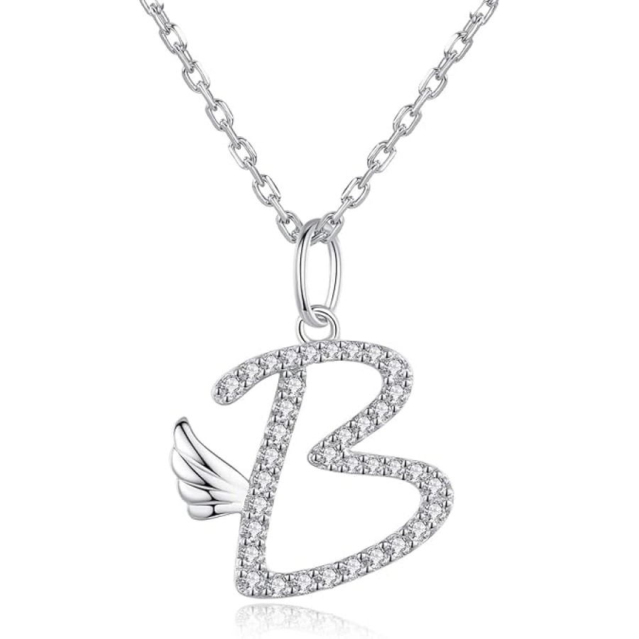 VIKI LYNN Initial Letter Pendant Necklace Cubic Zirconia 26 Capital Personlized Necklace Jewelry for Wome